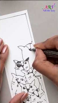 Doodle Bookmark ✏️ | Easy DIY Bookmark for Students | Cute Doodle Art Craft