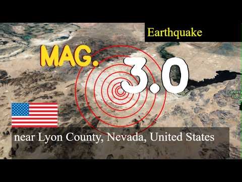 earthquake near Lyon County, Nevada, United States live updates today : 3.0 magnitude earthquake str