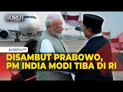 [FULL] Detik-Detik Presiden Prabowo Sambut PM India Narendra Modi Mendarat di Indonesia