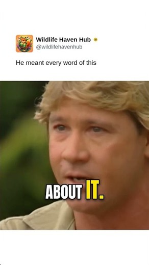 He meant every word of this