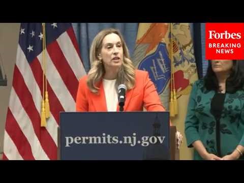 New Jersey Gov. Mikie Sherrill Holds Press Briefing On Permitting Dashboard Pilot Program