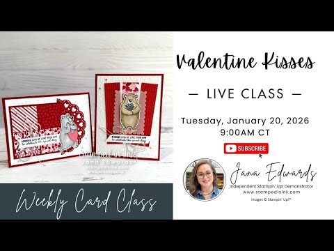 Stampin' Up! Valentine Kisses | Live Cardmaking Class