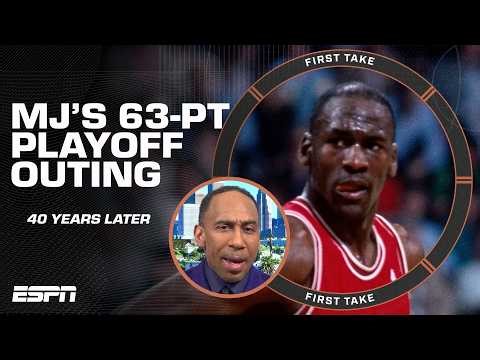 Stephen A. looks back on MJ dropping 63 PTS vs. the Celtics in the 1986 NBA Playoffs 🤯 | First Take