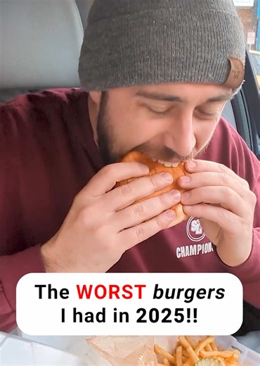 Top 5 Worst Burgers of 2025