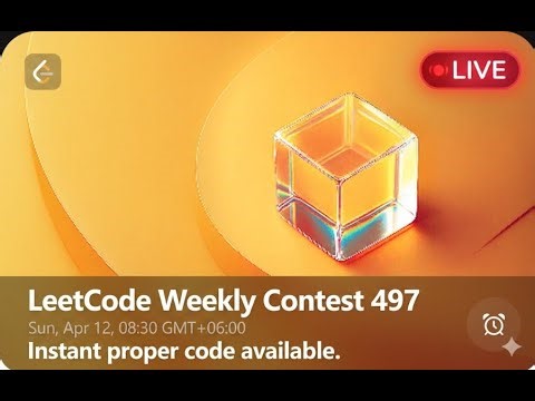 🔴 LIVE – LeetCode Weekly Contest 497 | Solve With Me | DSA & C++