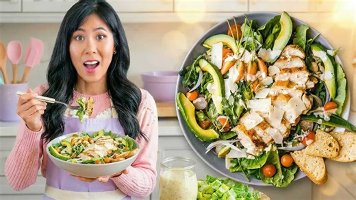Real Caesar salad from scratch: Garden vegetables, hearty chicken, full recipe