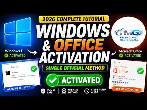 Windows and Office Activation Guide 2026 | Easy Method Complete Tutorial