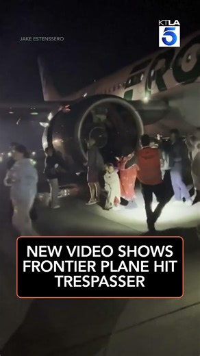 New video shows Frontier plane hit trespasser
