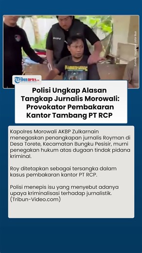 Klarifikasi Polisi soal Penangkapan Jurnalis di Morowali: Murni Hukum, Tak Ada Kaitan dengan Profesi