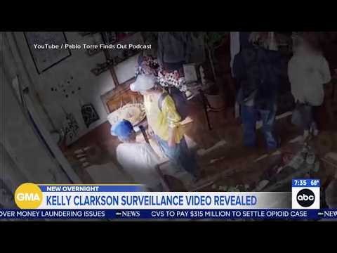 Newly released surveillance video shows Kelly Clarkson in NYC store