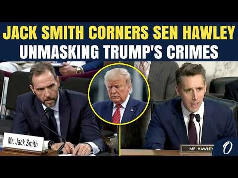 'I Am Proud': Jack Smith Rattles Sen Hawley Exposing Trump's Corruption In Fiery Senate Hearing