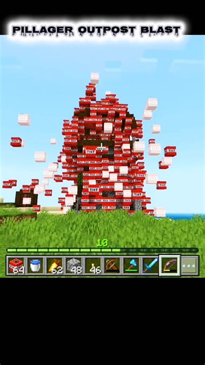What Happens If You Blast Pillager Outpost With TNT? 💥