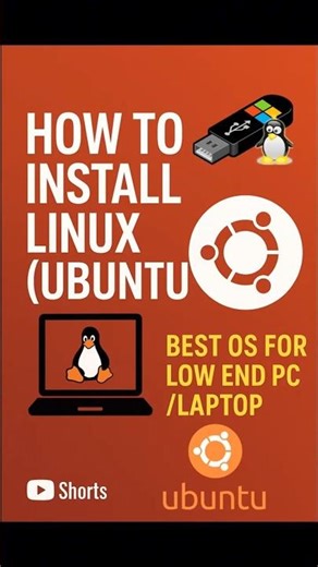 Install Latest Linux (Ubuntu) 2026🔥 | Revive Your Old PC/Laptop #shorts