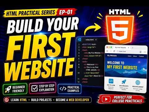 HTML Practical Series EP-01 Build Your First HTML Page | IPU Practical 2026 | Onto Script