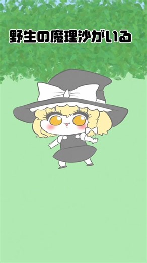 【東方手描きアニメ】やせいの魔理沙があらわれた！ #東方project #touhou