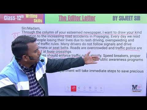 Class 12th English 🔥| The Editor Letter Writing✅ | पिछले 10 साल के सभी प्रश्नों के साथ | Boards 2026