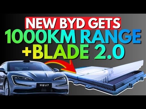 1,000KM RANGE: The New BYD Yangwang U7 Gets BYD's NEW Blade Battery