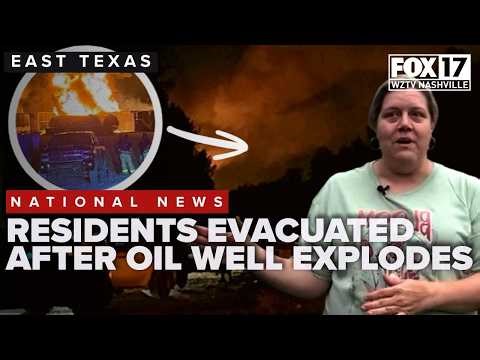 East Texas oil well explosion caught on camera leaves nearby residents shaken