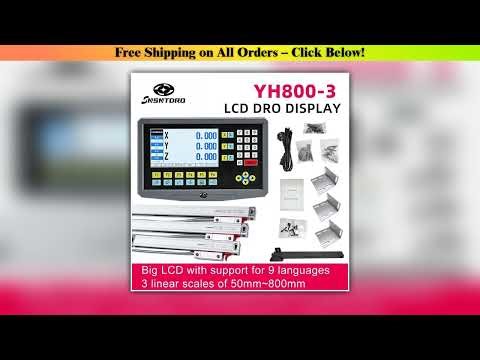 YH800-3 Set 19 language 3 Axis LCD DRO Display And 3 Pieces 5U Linear Glass Scale Encoder