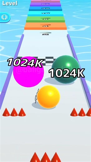 Two 1024K Balls Collide Pink vs Green Who Wins? 😱🔥 #shorts