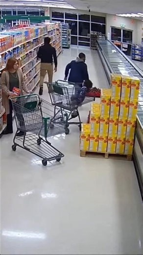 GROCERY DISASTER… Full Collapse 😳 #shorts