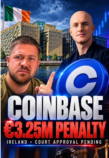 Coinbase Ireland agreed a €3.25m penalty over customer-cash safeguards. Court approval is pending; nobody was reported to have lost money. Would you check the safeguards behind your exchange balance? #Coinbase #CryptoNews #Cryptocurrency #CryptoRegulation