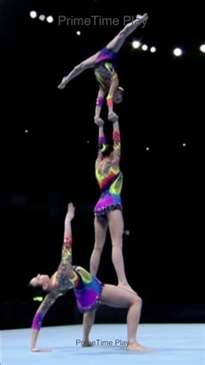 They made a human tower and held it 🤯 #gymnastics #acro #skills