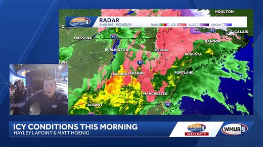 Hayley LaPoint and Matt Hoenig are here with an update on the ongoing icy weather, and the cold air that follows. | WMUR-TV