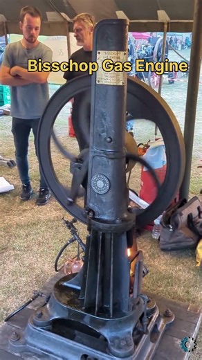 This Engine Runs on Fire! 🔥 (Rare Bisschop Gas Engine) #shorts