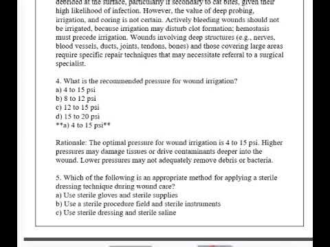 NURSING CLINICALS Sterile Wound Care Review Exam Q & A 2026 (Complete And Verified Study material)