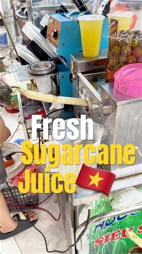 Fresh Sugarcane Juice in Vietnam 🇻🇳 | Refreshing Vietnamese Street Drink You Must Try!
