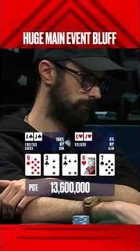 HUGE BLUFF #WSOP #Poker