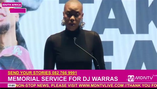 The memorial service for DJ Warras is currently underway in Johannesburg, with Loot Love hosting the proceedings. Family, friends, and fans have gathered to honor the late media personality. | MDN News