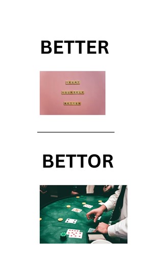 HOMOPHONE-BETTER/BETTOR#homophone #homophonesinenglish #homophones #youtubeshorts#learning #ytshorts