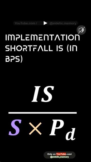 Implementation Shortfall IS {In Bps} # Economics ! Investments ! Management #STORCL3