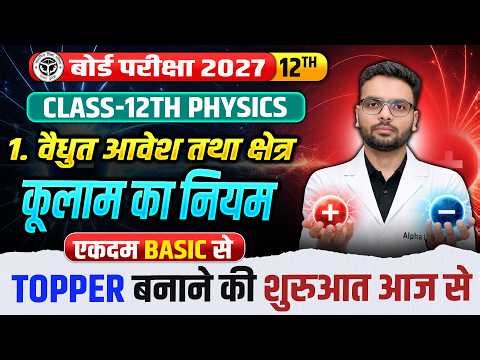 Class 12 Physics Chapter 1 Up Board | वैधुत आवेश तथा क्षेत्र Class 12 | कूलाम का नियम | Kulam Law