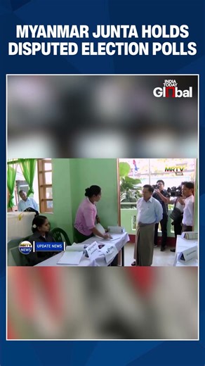 Myanmar Junta Leader Min Aung Hlaing Inspects Second Phase Of Military-Run Election