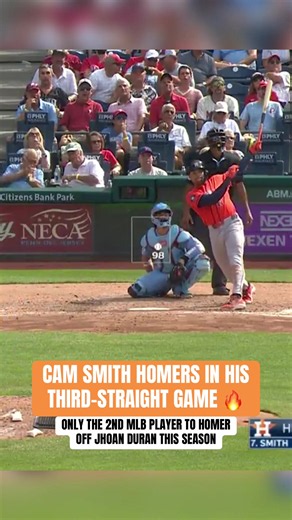 Cam Smith’s third homer in as many games is a go-ahead blast in the 9th 🚀 #baseball #mlb #mlbtheshow #astros