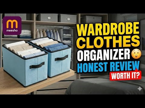 7 Grid Wardrobe Organizer Review | Foldable & Stackable Clothes Storage Box 🔥 Pack of 2