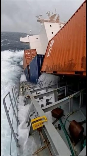 The moment the ship's hull SNAPPED! 🚢💥 #shorts