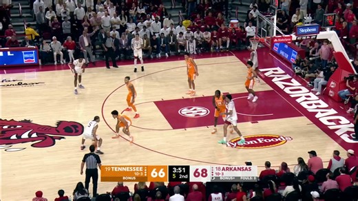 NO. 18 ARKANSAS WINS IN SEC PLAY AGAINST NO. 19 TENNESSEE 🔥 Darius Acuff Jr.'s 29 PTS were the most by a Razorback freshman since 2018 🤯 | ESPN