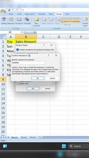 Excel Me Data Safe Rakhna Hai? Ye Video Dekho 🔒Excel Me Protect Sheet & Password Lock | Step by Step