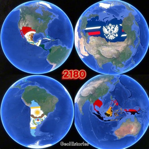 Evolution of Mexico Russia Indonesia & Argentina in 500 Years #maps #history #historymap