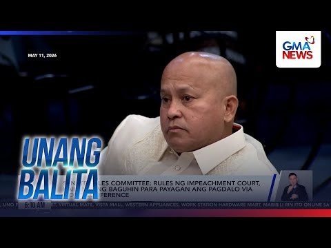 Pagdalo ni Sen. Dela Rosa sa impeachment trial ni VPSD via video conferencing... | Unang Balita
