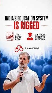 India's Education System Is Rigged - 152 Paper Leaks. 7.5 Cr Students. 0 Convictions