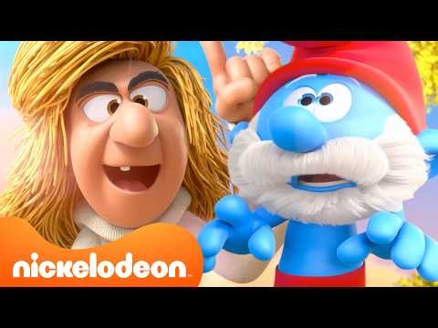 The Smurfs Best Disguises 🥸🔵 | 45 Minutes | Nicktoons