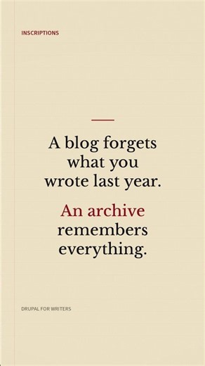 Drupal for Writers: Not a Blog