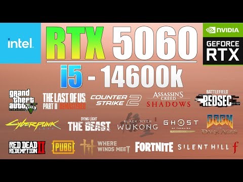 RTX 5060 + i5 14600K : New 15 Games Tested - Is It Good For Gaming?