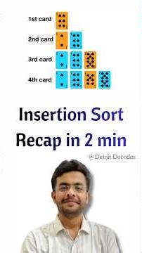 Insertion Sort in 2 Minutes | All you need to know #insertionsort #sorting #dsa #daa #shorts #recap