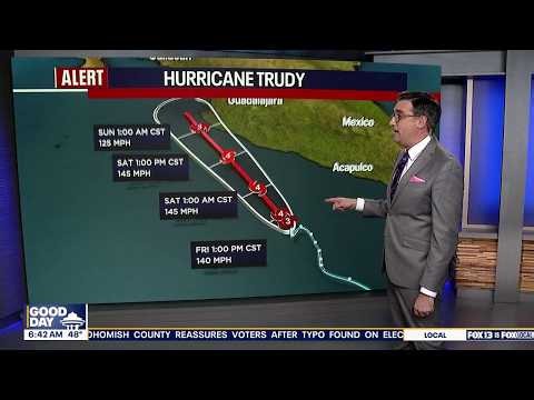 Hurricane Trudy: Tracking strength, landfall timeline